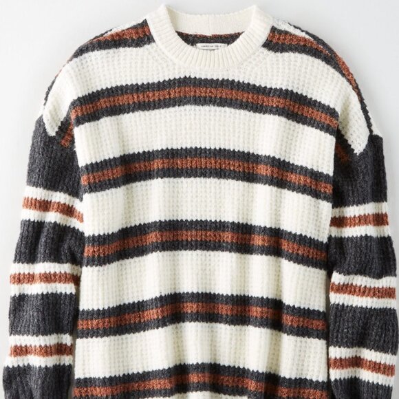 American Eagle Waffle Oversized Sweater - Picture 1 of 4